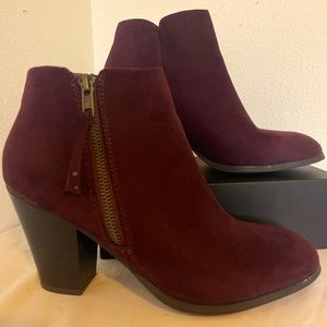 Plum booties